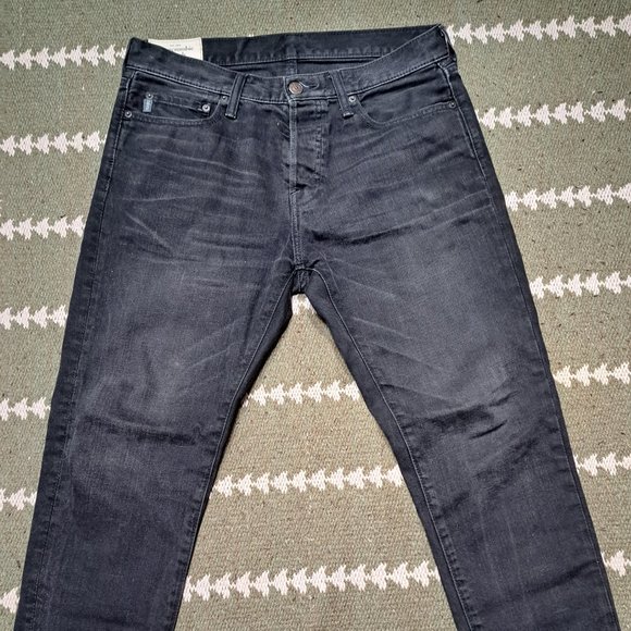 Men's Abercrombie and Fitch Jeans - 32x32 - Black - Button Fly - Picture 2 of 5
